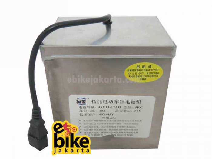 Baterai Mesin Sepeda Listrik ebike Kits LifePo4 48V 12Ah dengan Case dan Charger (P2121K)